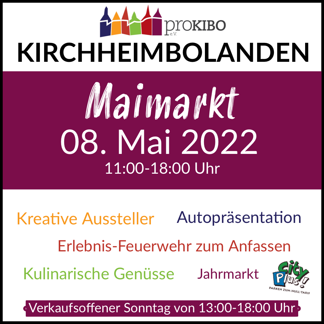 Maimarkt am 08.05.2022 in Kirchheimbolanden mit proKIBO e.V.