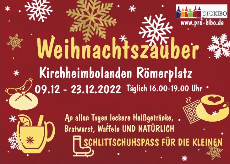 2022 Weihnachtszauber auf dem Römerplatz in Kirchheimbolanden Flyer VS von proKIBO