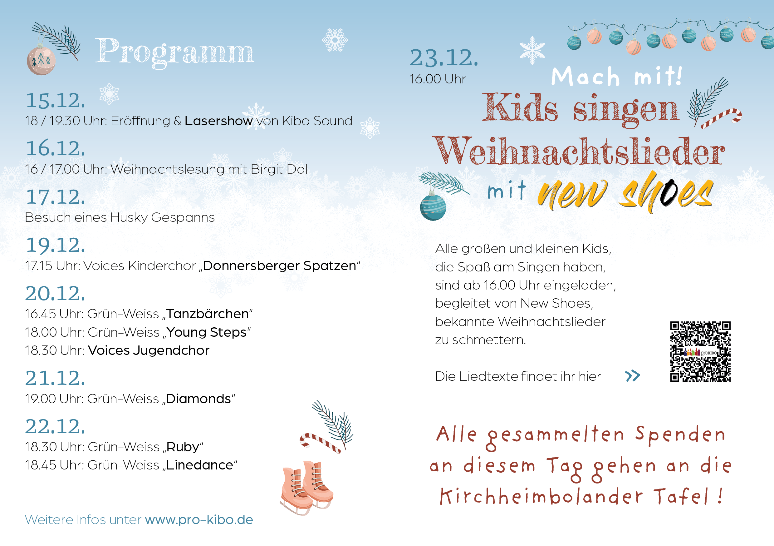 2023 Weihnachtszauber in Kirchheimbolanden auf dem Römerplatz Flyer 1