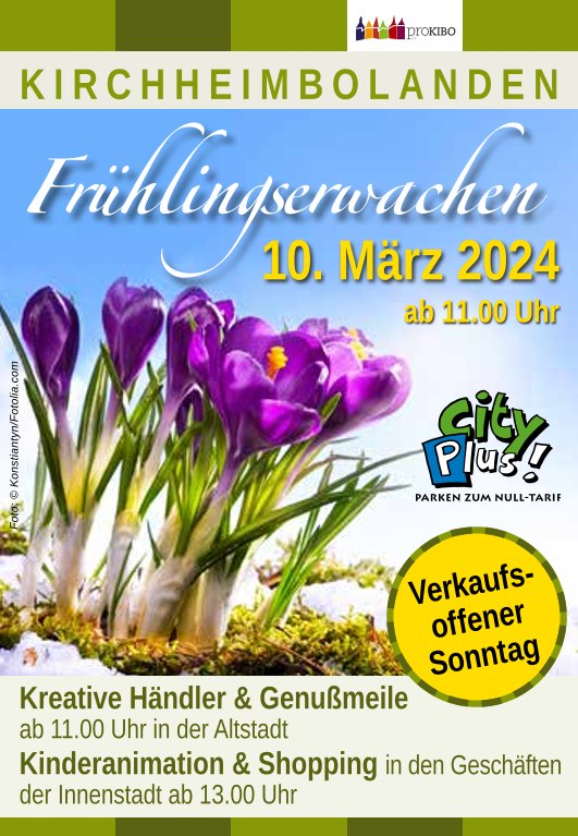 2024-03-10 Frühlingserwachen in Kirchheimbolanden Flyer präsentiert von proKIBO e.V.