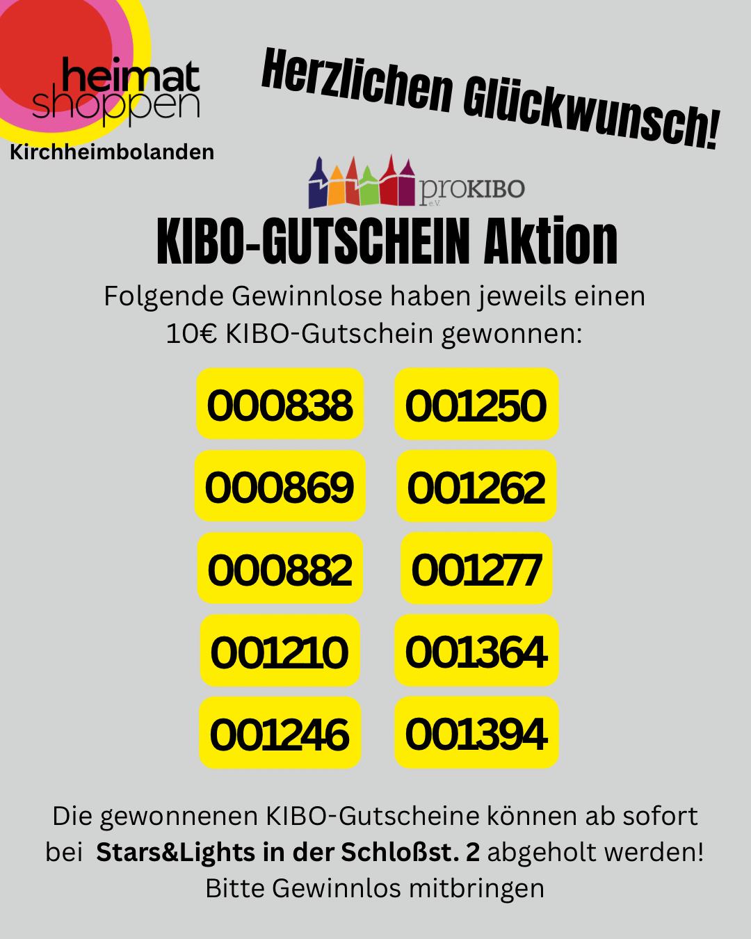 2025-10-02 proKIBO e.V. KIBO-GUTSCHEIN Aktion Gewinnlose