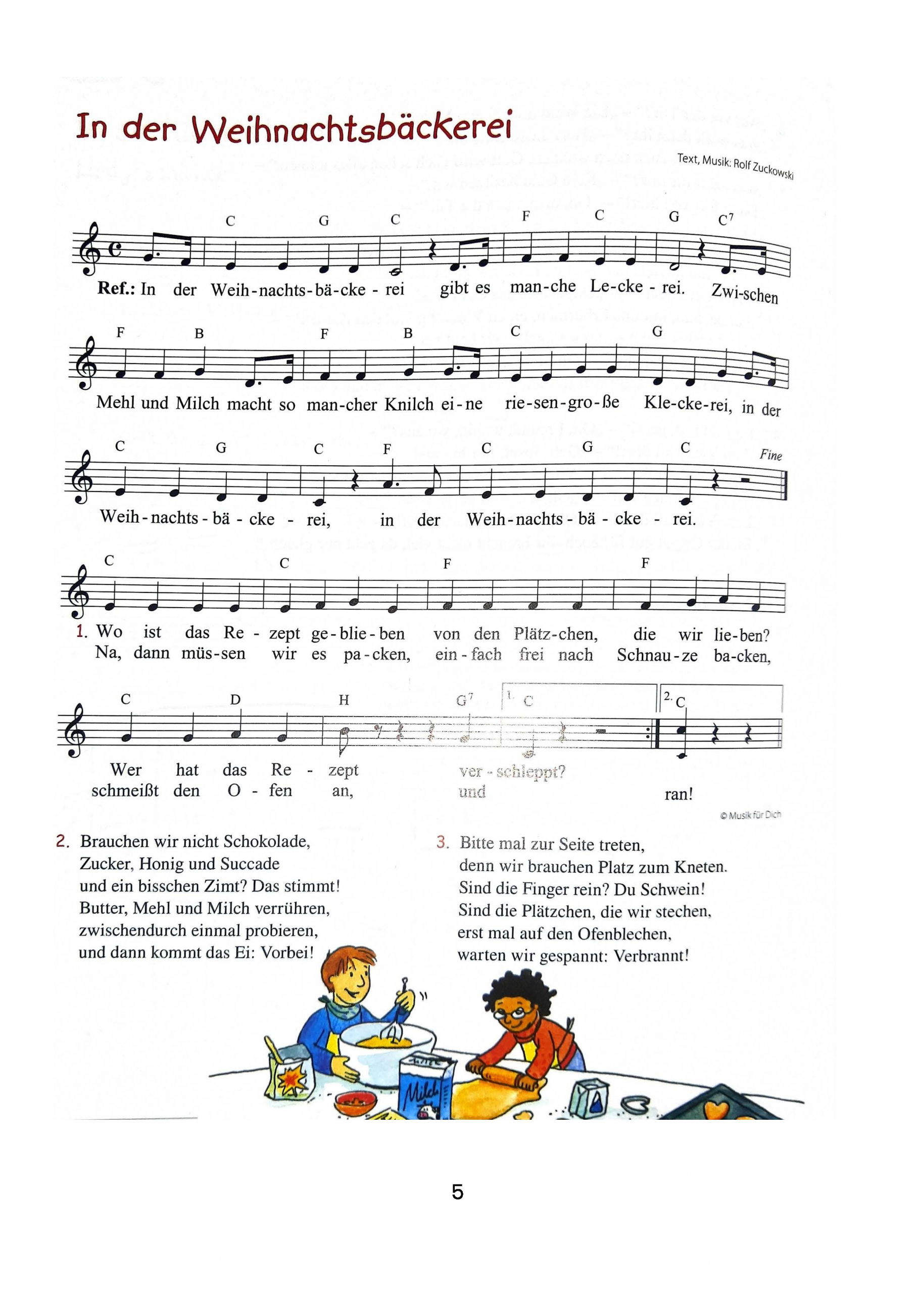 Weihnachtszauber 2025 Liedblatt Seite 05