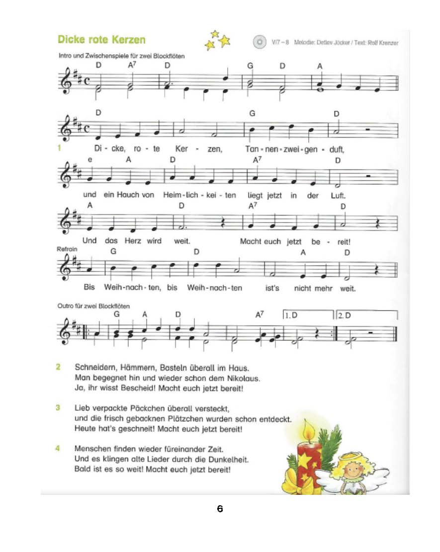 Weihnachtszauber 2025 Liedblatt Seite 06