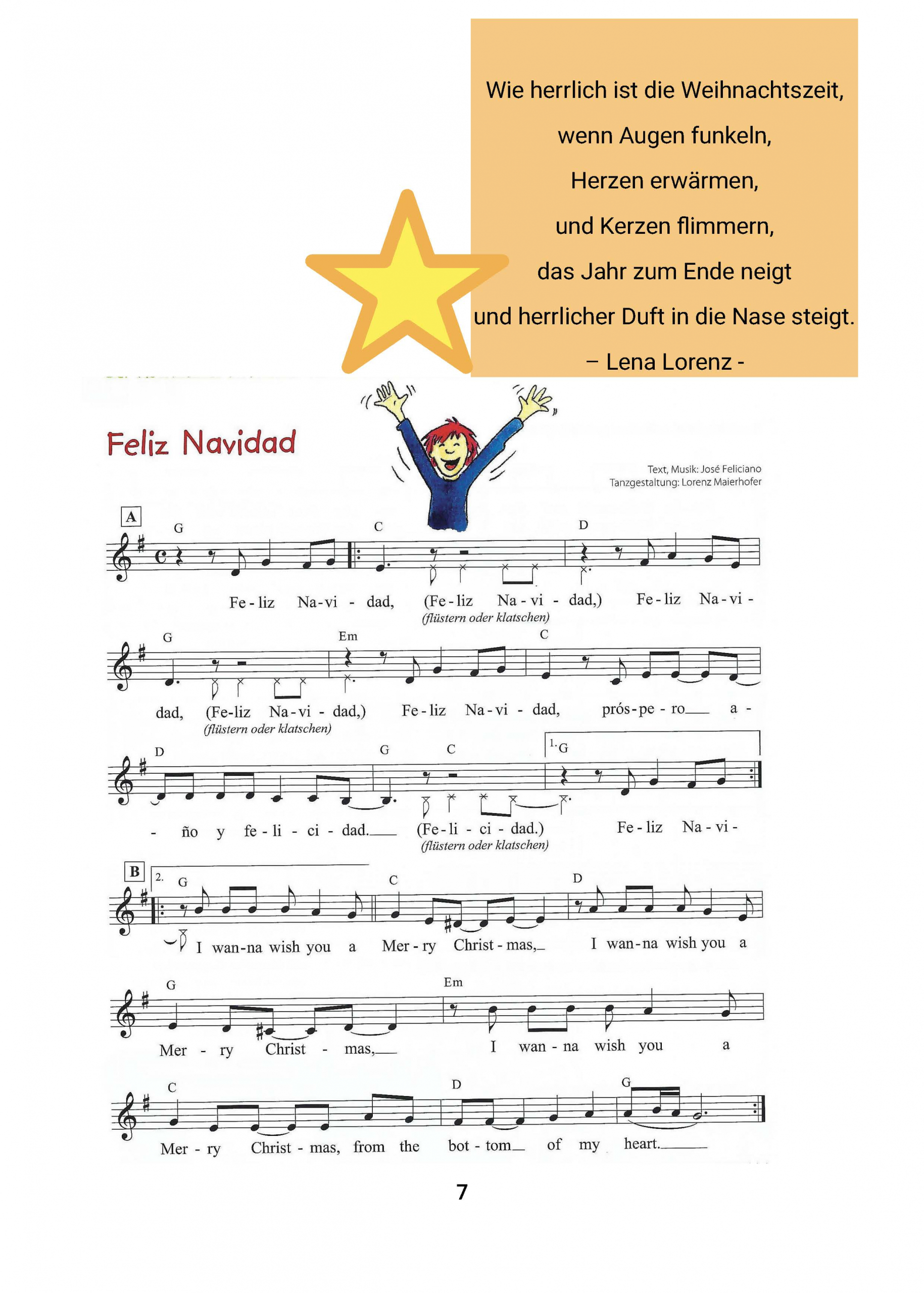 Weihnachtszauber 2025 Liedblatt Seite 07