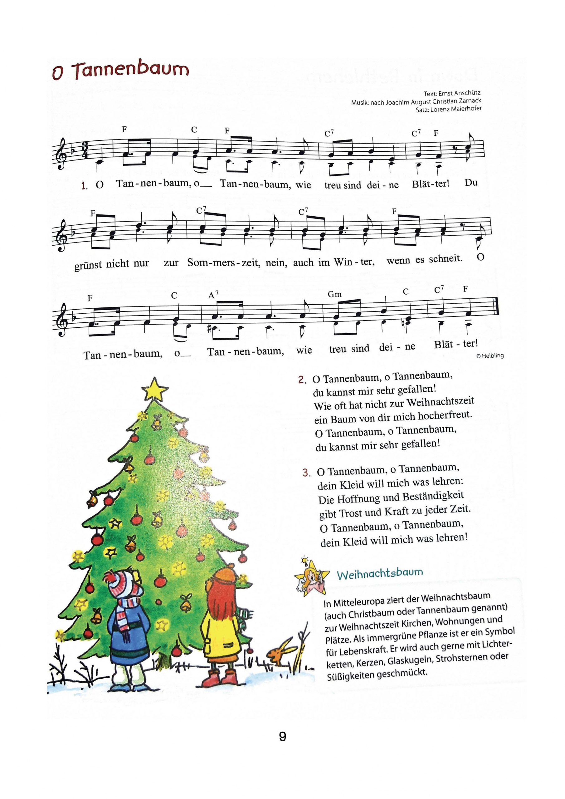 Weihnachtszauber 2025 Liedblatt Seite 09