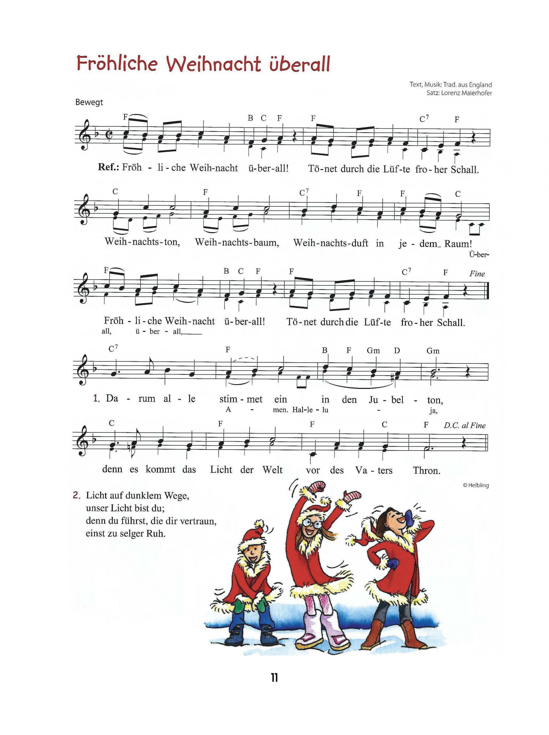 Weihnachtszauber 2025 Liedblatt Seite 11