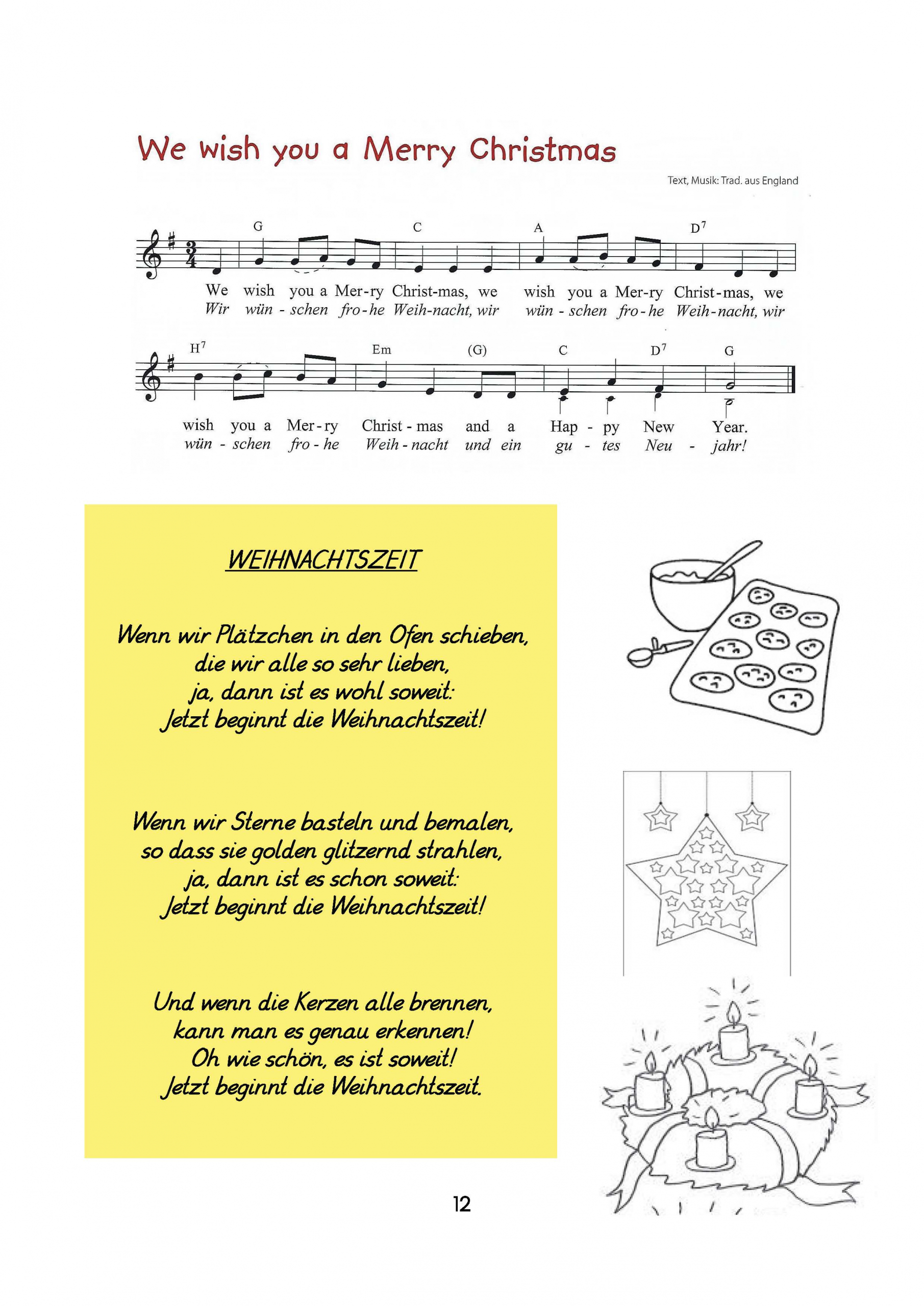 Weihnachtszauber 2025 Liedblatt Seite 12